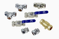 Manual Ball Valve and isolating valve product set on white